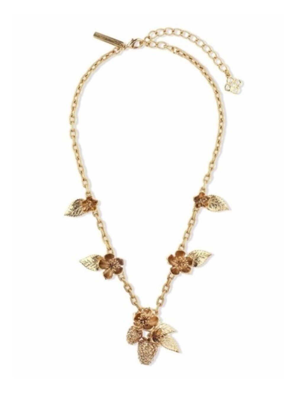 Oscar de la Renta floral strand necklace